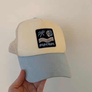 Rip Curl Beige and Blue Trucker Hat